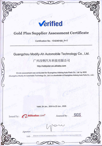 중국 GUANGZHOU MODIFY-AH AUTOMOBILE TECHNOLOGY CO., LTD 인증